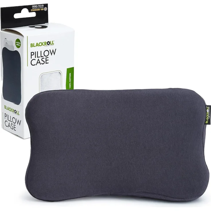 BLACKROLL® Pillow CASE Jersey, Kissenbezug 30x50 cm für Recovery Pillow, weicher Kopfkissenbezug aus hochwertiger Baumwolle, formstabile Kissenhülle ohne Faltenbildung, Anthrazit