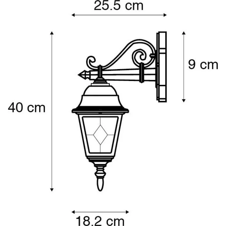 Qazqa Außen-Wandleuchte Antigua, ohne Leuchtmittel, E27, Bronze, Landhaus, Stahl, 1-flammig – Bild 2