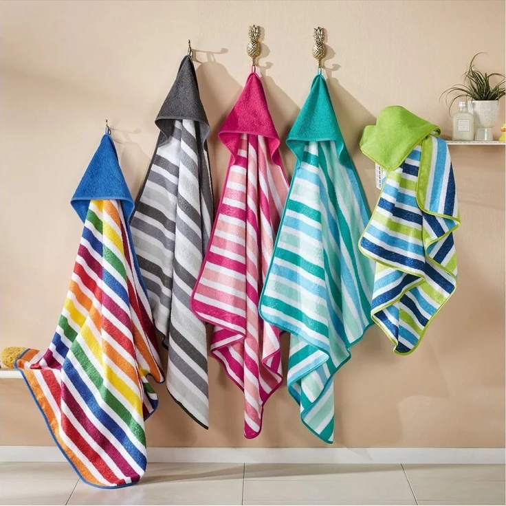 Erwin Müller Kapuzenhandtuch Kapuzenbadetuch, Frottier, Walk-Frottier Streifen – Bild 3