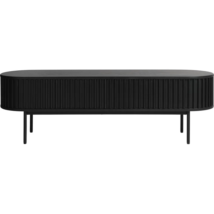 TV-Schrank >Salou< in Schwarz Lackiert - 160x48x45 (BxHxT) – Bild 2