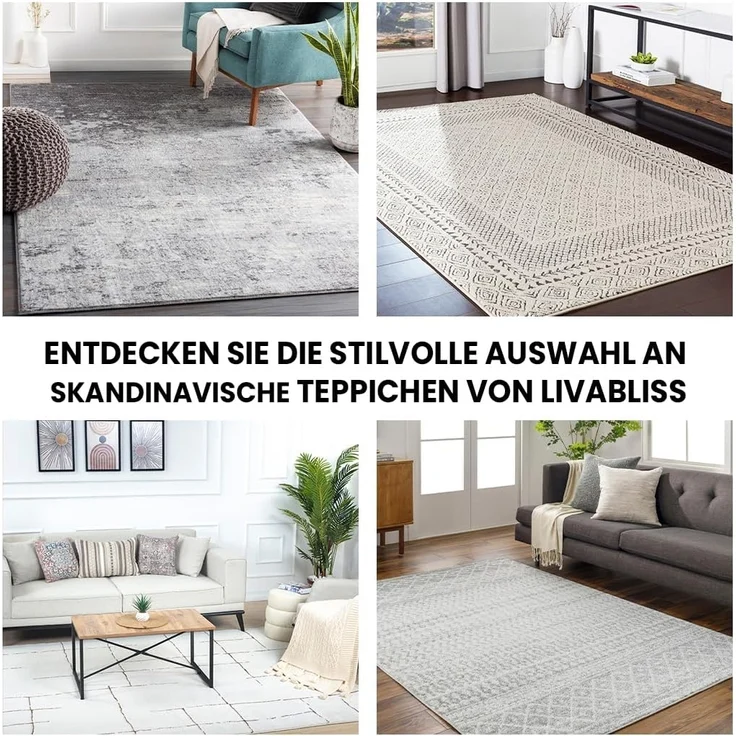 Surya Läufer SANTIAGO, rechteckig, Höhe: 11 mm, Skandinavischer Teppich, Kurzflor Boho-Wohnzimmerteppich, Läufer – Bild 7