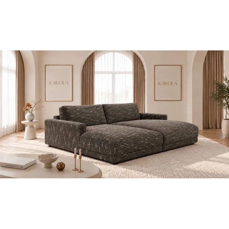 KAWOLA Big Sofa MARLIN Stoff braun 80 x 168 x 262 cm – Bild 5