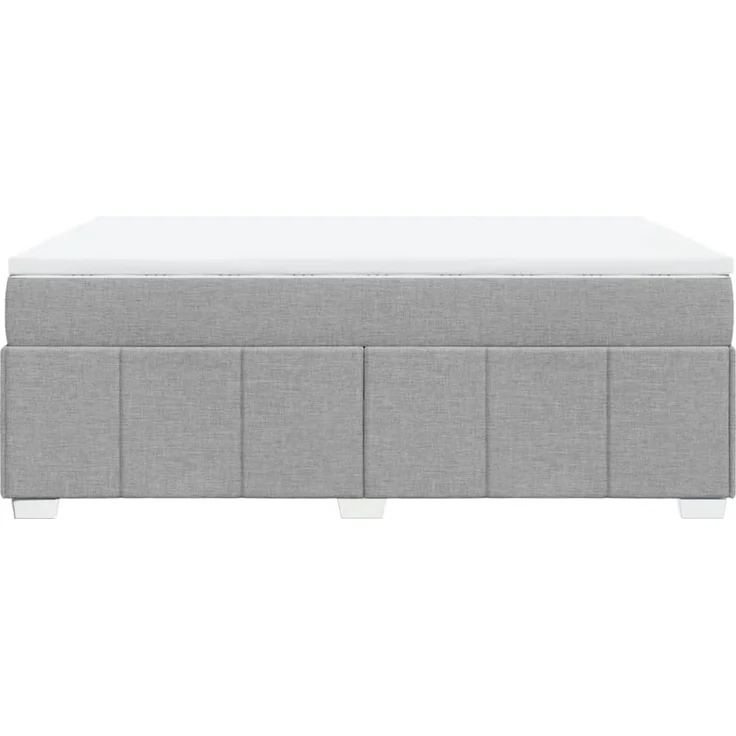 vidaXL Boxspringbett mit Matratze Hellgrau 140x200 cm Stoff 3285477 – Bild 8