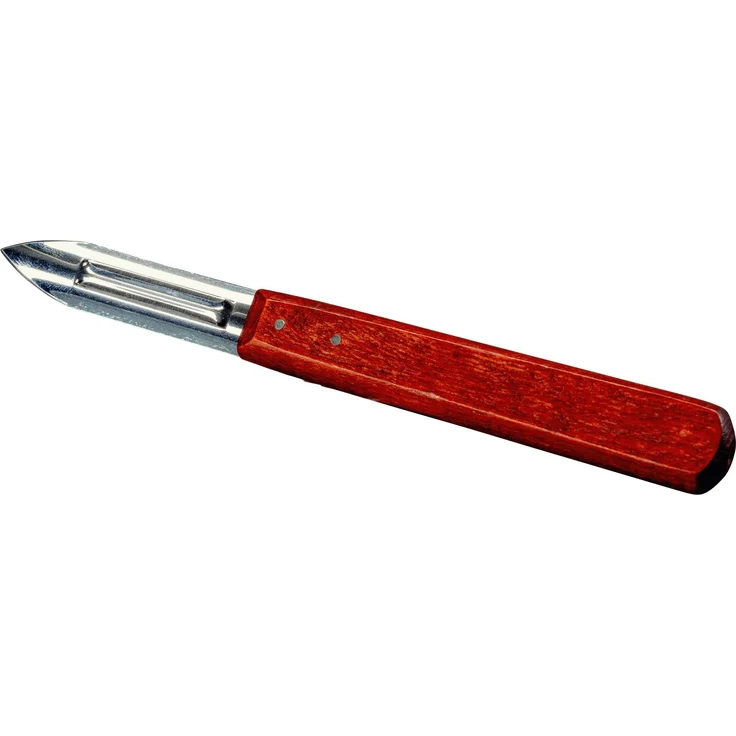 Neustanlo | 4er Set Universal Sparschäler mit Holzgriff | Universalschäler mit 2-schneidiger Edelstahl Klinge | robuster Schäler für Gemüse und Obst | Qualität by Marsvogel Solingen – Bild 2