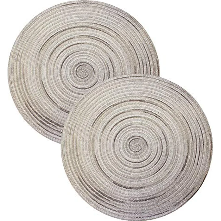 Haus und Deko Platzset 2er Set Platzset abwischbar rund ca. 40 cm Tischset Untersetzer melier, (2-St) – Bild 2