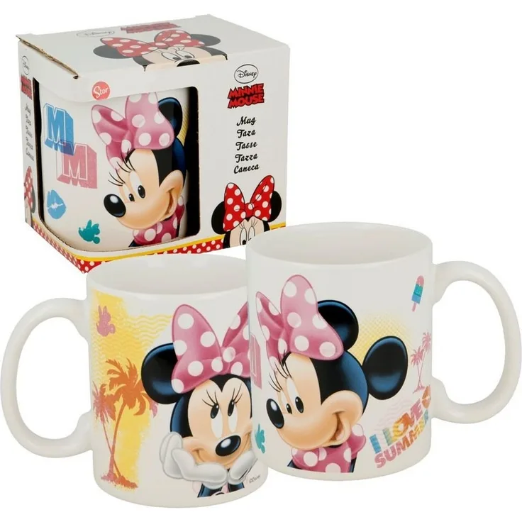 Disney Minnie Mouse Kindertasse ca. Ø 9 x 10 cm und 325 ml in Geschenkbox