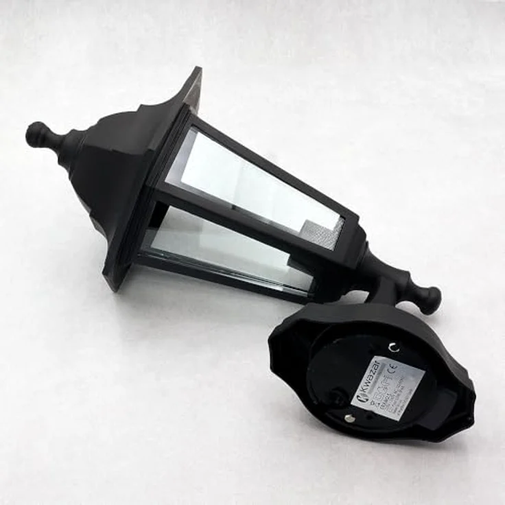 Kwazar Luminaire Außenwandleuchte ERANO.B, Vintage Außenlampe mit Bewegungsmelder E27, IP44 wetterfest, Schwarz, max. 60W für Eingangsbereich, Hauswand & Garten – Bild 5