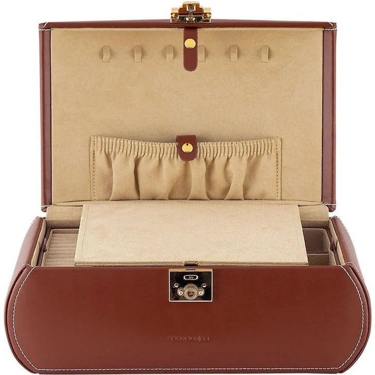Friedrich23 Schmuckkasten / Uhrenbox aus Leder Cordoba, inkl. 1 herausnehmbares Etui – Bild 2