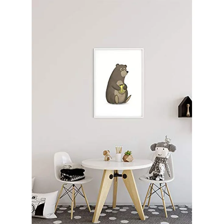 Komar Cute Animal Bear Wandbild, Poster auf Premium-Photopapier, Größe 30 x 40 cm, ohne Rahmen, für Wohnzimmer und Schlafzimmer – Bild 5