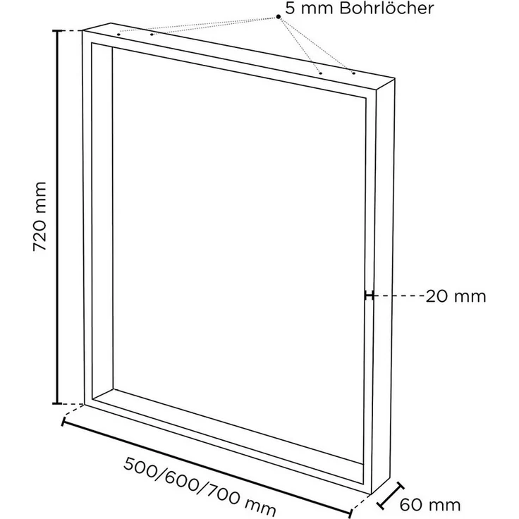sossai® Tischgestell Stahl Tischkufen 50-70cm x 72cm in Gold (2-St) – Bild 3