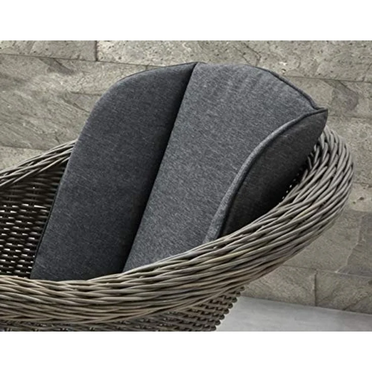 Destiny Garten-Essgruppe MALAGA LUNA, (13-tlg, 4x Sessel, 1x Tisch, inkl. Auflagen), Aluminium, Polyrattan – Bild 3