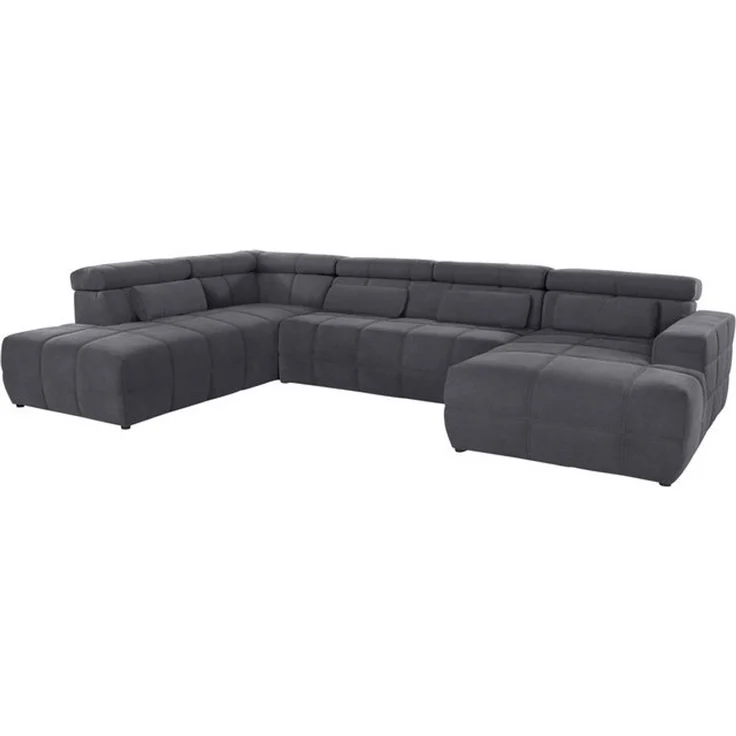 DOMO collection Wohnlandschaft Brandon viele Bezugsarten, auch in Cord und Leder, incl. Nierenkissen, mit Kopfteilverstellung, wahlweise Sitztiefenverstellung, U-Form – Bild 4