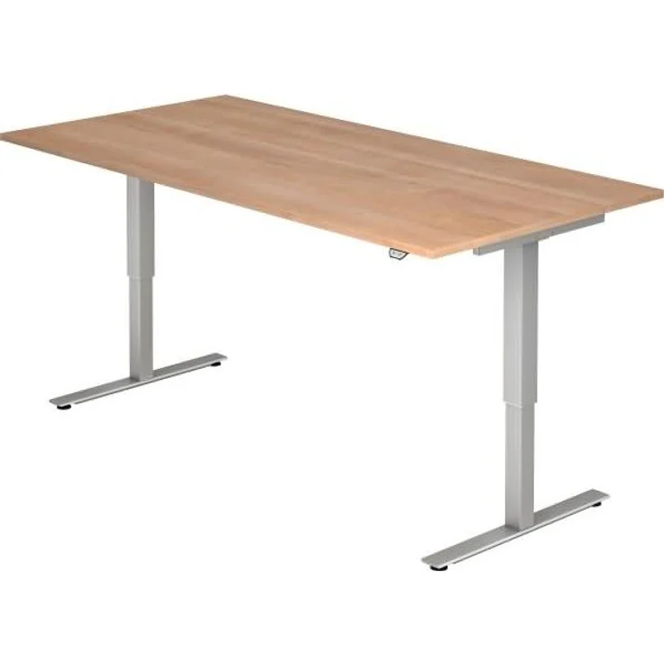 'XMST2E' Sitz-Steh-Schreibtisch elektrisch 200X100cm Nussbaum