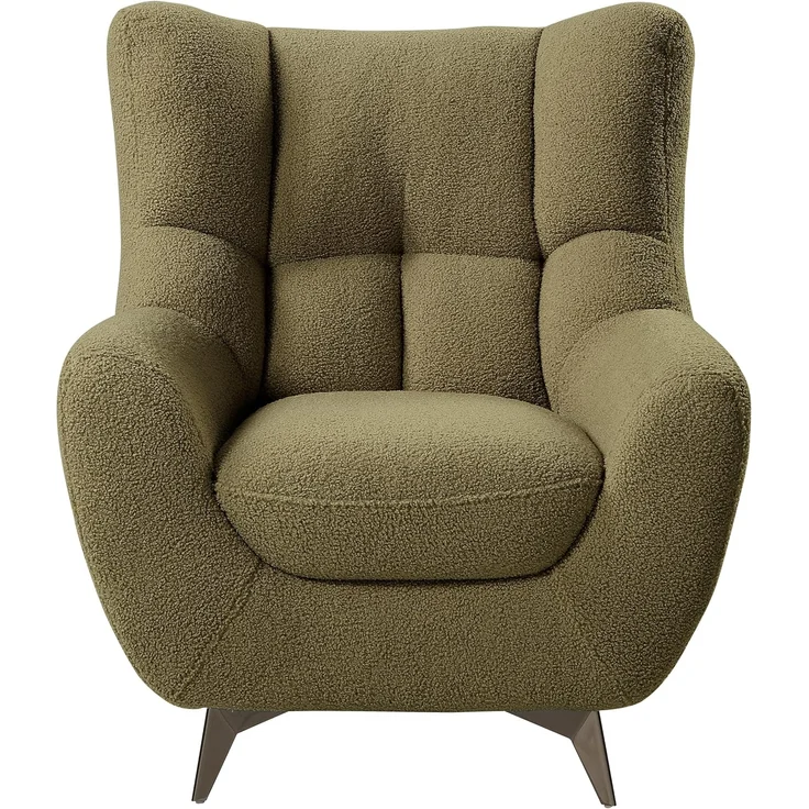 ATLANTIC home collection Sessel Shawn, mit Federkern, trendy Bezug mit Teddyoptik – Bild 3