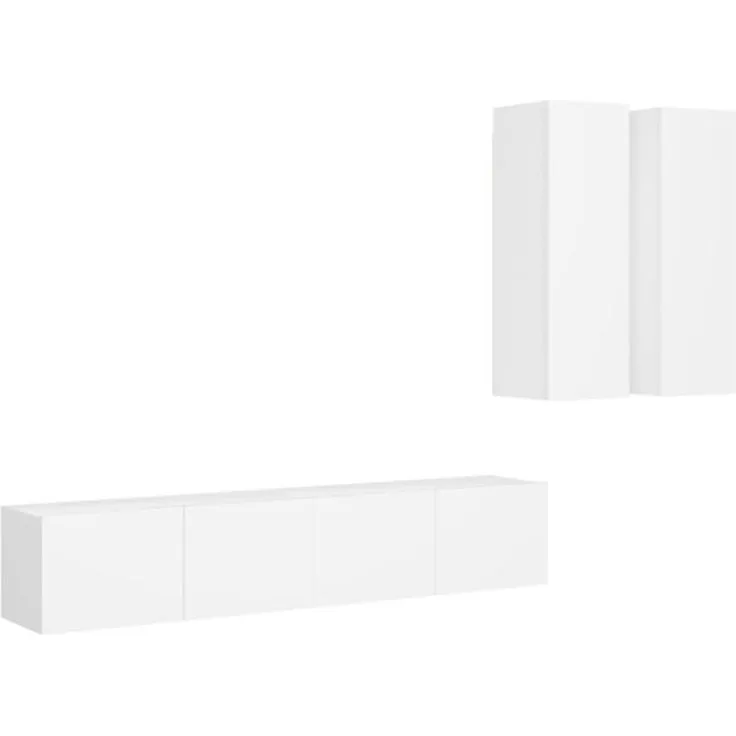 vidaXL 4-tlg. TV-Schrank-Set Weiß Spanplatte [3078686]