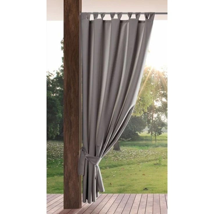 Eurofirany Terassenvorhang, Schlaufen, Wasserfest, Polyester stahl, 155X200 cm – Bild 3
