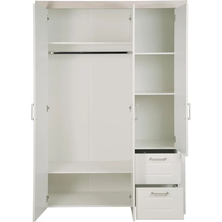 roba Kinderzimmerset 'Felicia' 3-teilig - Bett 70 x 140 - Kleiderschrank 3-türig - Weiß / Luna Elm – Bild 30