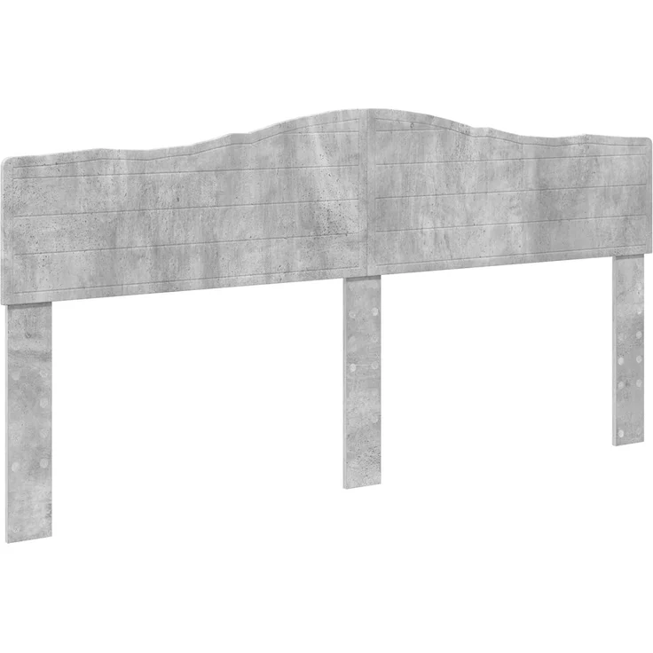 vidaXL Bettrahmen mit Kopfteil Beton 200 x 200 cm Massives Kiefernholz 3412856 – Bild 5