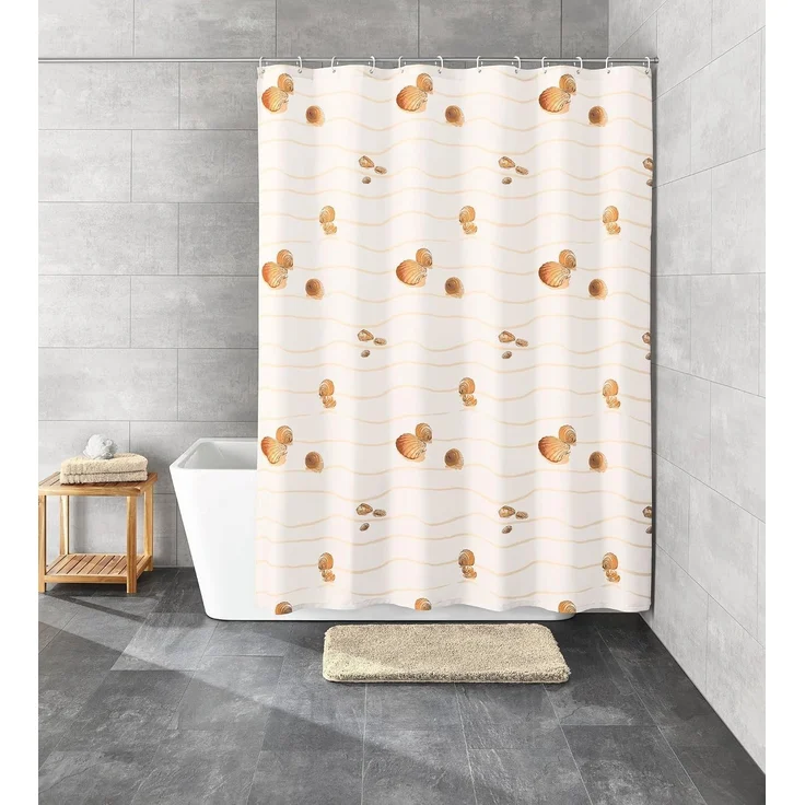 Kleine Wolke Duschvorhang Miami beige, 180 x 200 cm – Bild 2