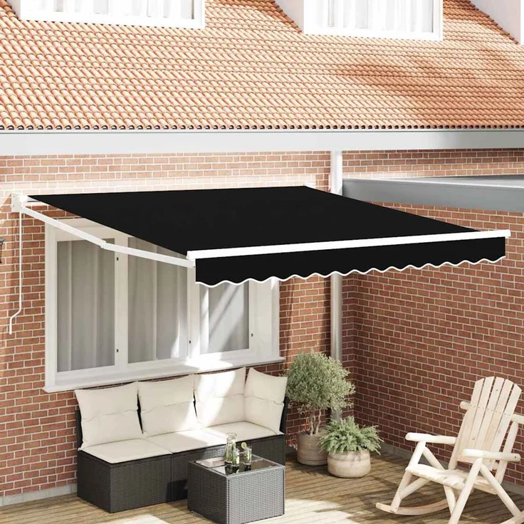 Markise, Sonnenmarkise Schwarz 300 x 250 x 165 cm Polyester – Bild 1