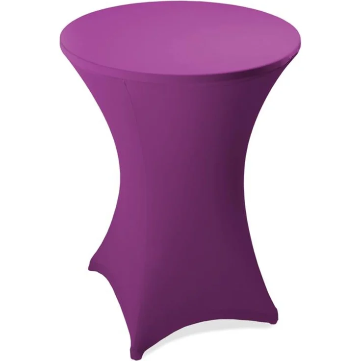 Stehtischhusse Stretch Stehtisch Ø 60 cm Tisch Husse Bistrotisch Lila