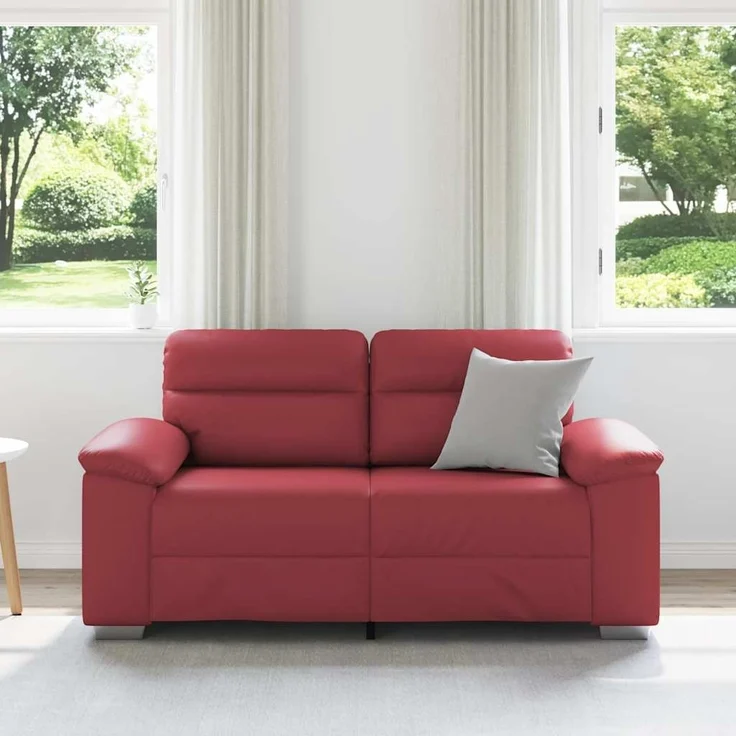 vidaXL 2-Sitzer-Sofa Weinrot 160x81x84 cm Kunstleder 4105335 – Bild 2