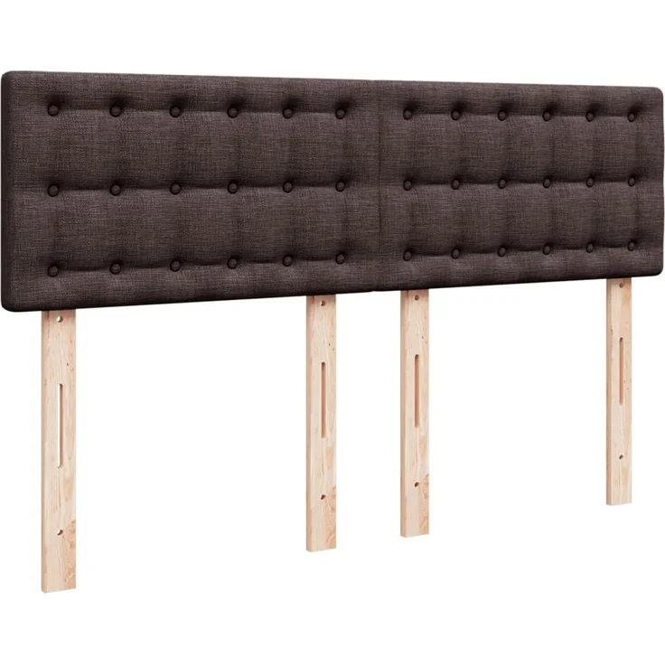 vidaXL Boxspringbett mit Matratze Dunkelbraun 140x190 cm Stoff 3287468 – Bild 7