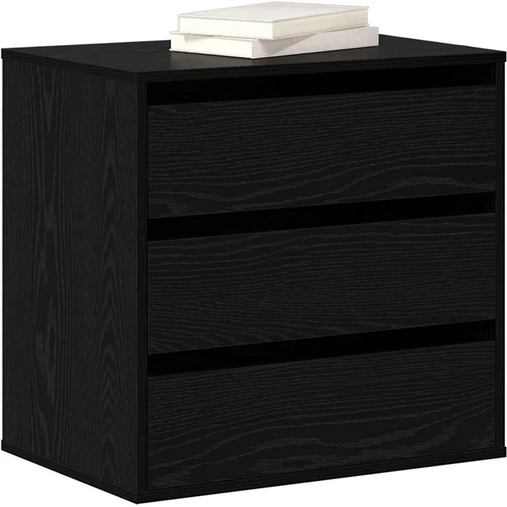 vidaXL Schubladenschrank Schwarz 61 x 41 x 58 cm Holzwerkstoff 868892 – Bild 3