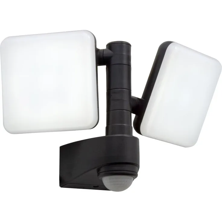 LED Außenstrahler anthrazit Näve 1600lm 4000K 2 flg. IP54 Bewegungsmelder