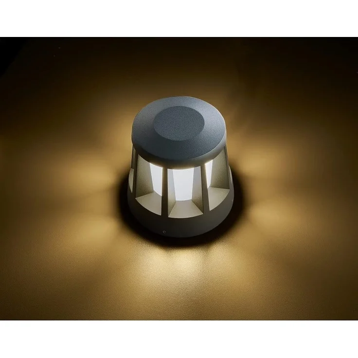 Heitronic 501332 LED Wegbegrenzungsleuchte Gomera anthrazit rund mit Anfahrschutz – Bild 4