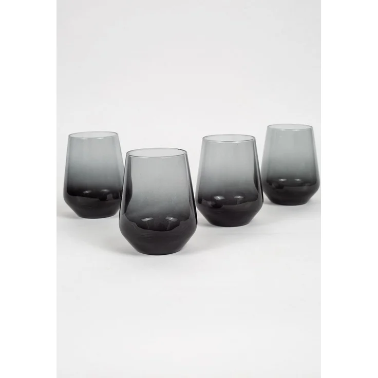 Hermia Concept 'New Iconic 425 - Fume' Gläser-Set (4-teilig), Rauchgrau, 6,8 x 6,8 x 11 cm, 425 ml – Bild 1