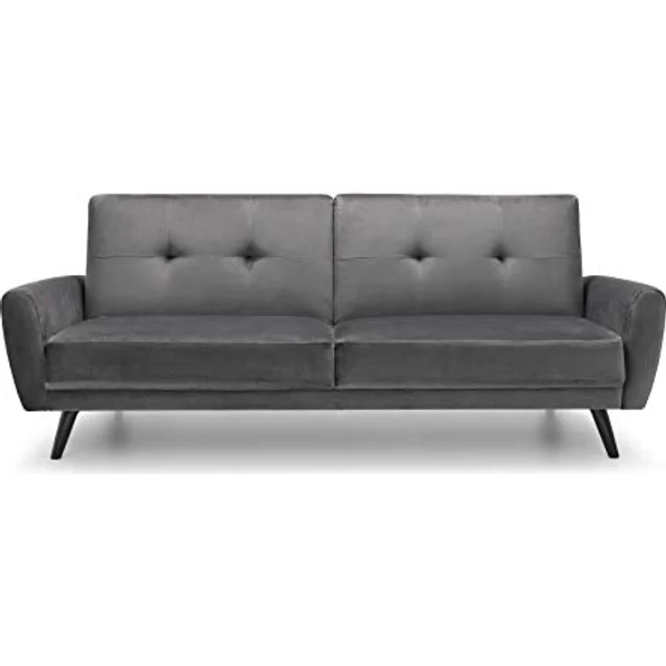 Julian Bowen Monza Sofabett aus dunkelgrauem Samt – Bild 3