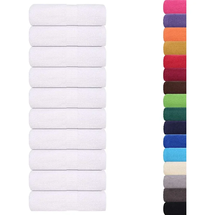 vidaXL Waschtücher FROGN 50 Stk. Weiß 30x30 cm 360 g/m² 136644 – Bild 2