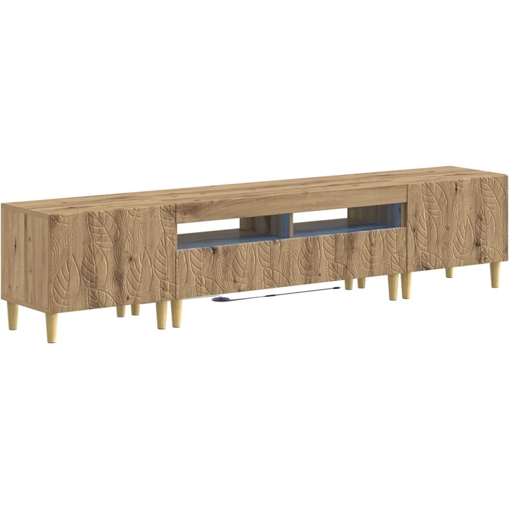 vidaXL 3-teiliges LED TV Regal DELFT Artisan-Eiche Holzwerkstoff 3416770 – Bild 2