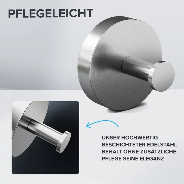 ovimar Handtuchhaken Strib, (1-St), aus Edelstahl in Silber zur Zum Bohren – Bild 4