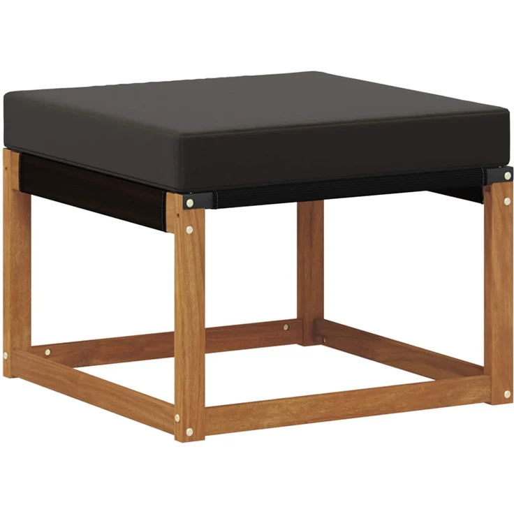 vidaXL Outdoor-Sofagarnitur mit Kissen 4 pcs Natürlich und Schwarz 3381868 – Bild 4