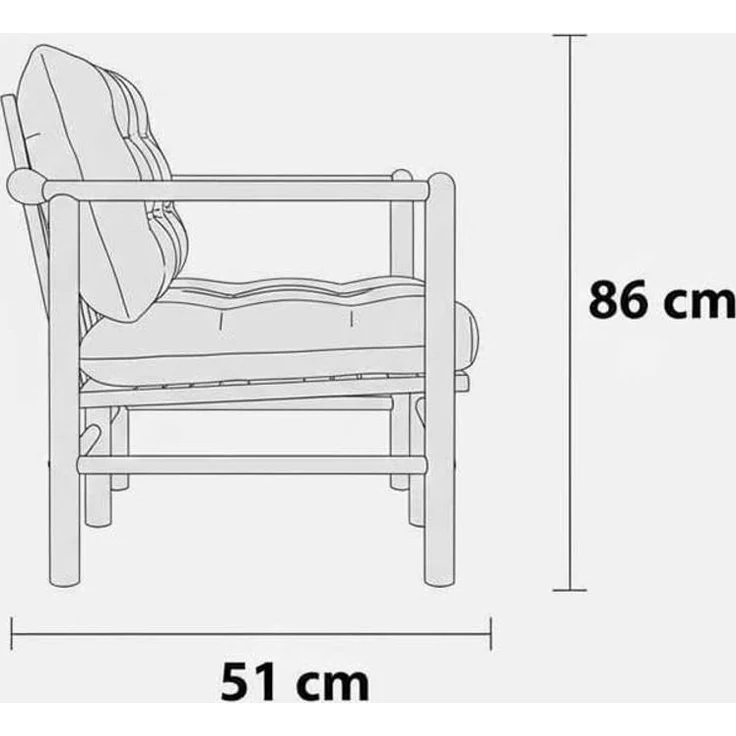 Skye Decor 'MYG04 - Cream' Garten-Sofa 2-Sitzer, Creme, 110 x 86 x 51 cm – Bild 3