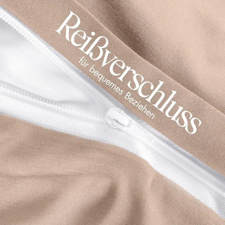 Utopia Bedding Bettwäsche Set - Mikrofaser Bettbezug 230x220 cm + 2 Kissenbezüge 50x75 cm - Beige – Bild 9