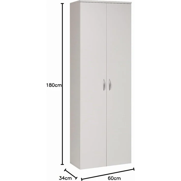 Kleiderschrank,weiß, 60x180x34 cm – Bild 2