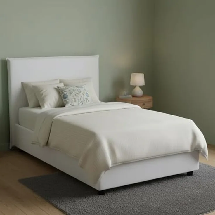 Talamo Italia 2-Sitzer Mina Schlafsofa, Wohnzimmersofa, Trolley-Öffnung, Made in Italy, aus gepolstertem Stoff, inklusive Kissen, Cm: 125x90h85, Farbe Taubengrau
