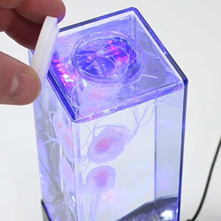 SATISFIRE LED Dekolicht Jellyfish Lampe Aquarium 3 schwebende Quallen Farbwechsel USB RGB, LED Classic, RGB (rot, grün, blau) – Bild 10