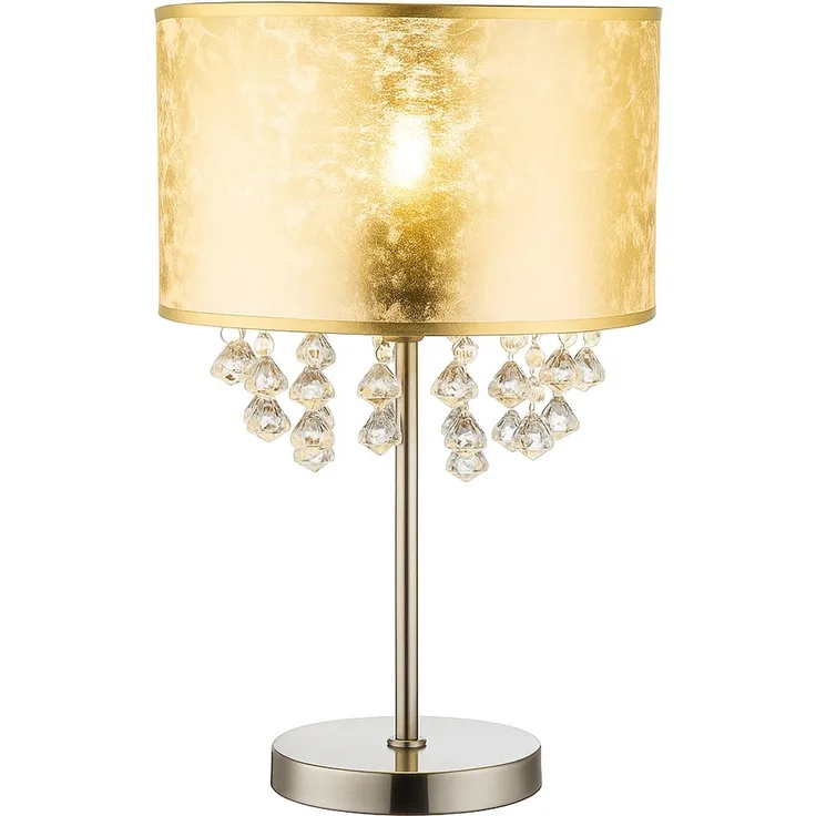 Kristalllampe, Blattgold, Nickel matt, 1x E27