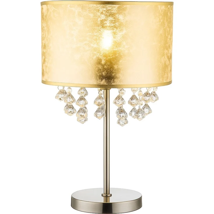 Kristalllampe, Blattgold, Nickel matt, 1x E27 – Bild 1