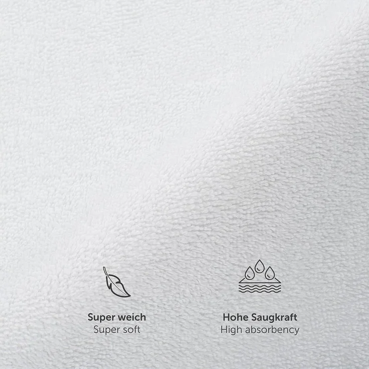 Blumtal Gästehandtücher 30x30cm - weich und saugstark, Frottee (12-St), 12er und 24er Set, 100% Baumwolle – Bild 3