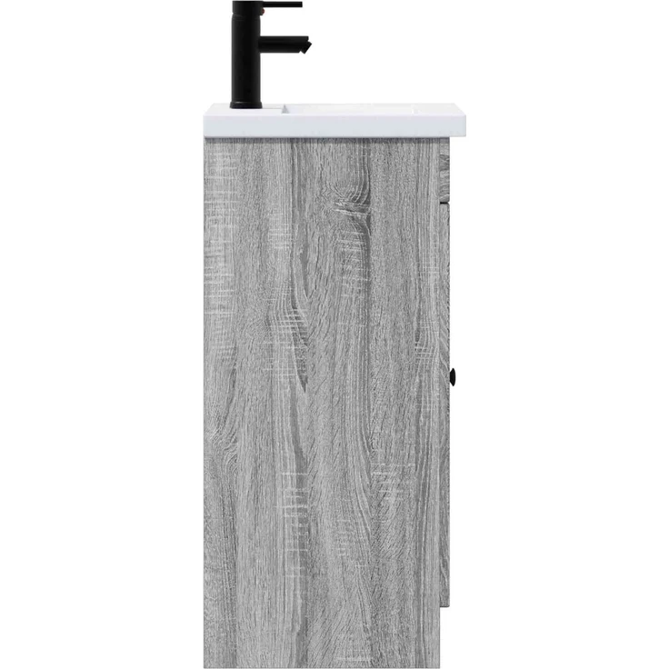 vidaXL Badezimmerschrank mit Waschbecken Grau Sonoma 42 x 40 x 84,5 cm 890060 – Bild 4