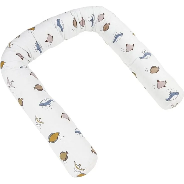 Meyco Baby Nestchenschlange Sea Multicolour, (100% Baumwolle, 1-tlg), 180cm