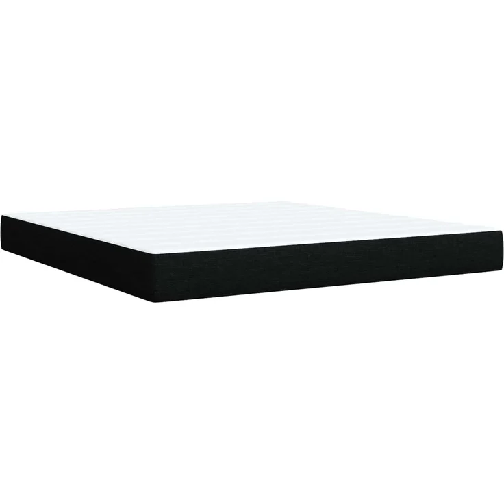 vidaXL Boxspringbett mit Matratze Schwarz 180 x 200 cm Stoff 3451519 – Bild 6