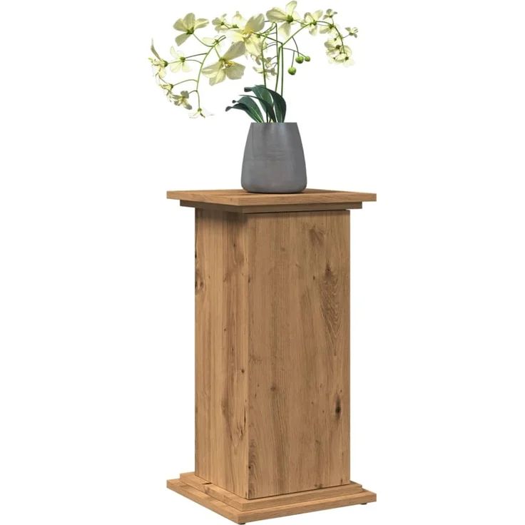 vidaXL Postament mit Stauraum, Holzwerkstoff, Eiche handwerklich, 31 x 30 x 60 cm – Bild 2