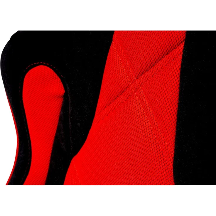 Novel 'VIKTOR' Gaming Stuhl, Stoff rot/ schwarz, 67 x 131 x 51 cm, höhenverstellbar und 140 kg belastbar – Bild 3