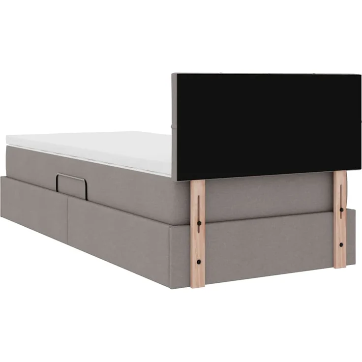 vidaXL LED-Speicherbett mit Matratze Taupe 90 x 190 cm Stoff 3371115 – Bild 12